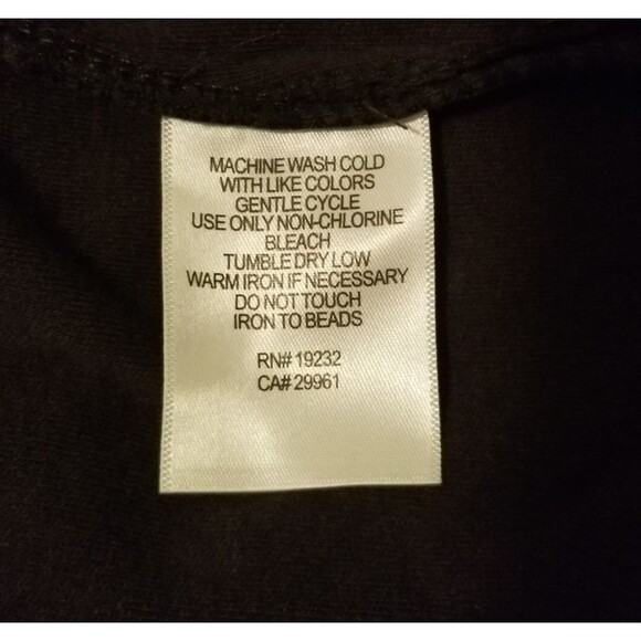 Alfred Dunner Women's Top Shirt Size 1X Black Embroidered Beaded 3/4 Sleeve - Picture 5 of 5